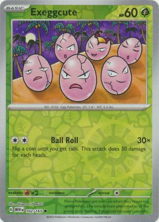 Exeggcute SV: 151 Common • 102/165 Reverse Holofoil by Shark Pop Culture on MYNTED