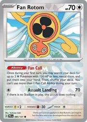 Fan Rotom - 085/131 (Master Ball Pattern) - SV: Prismatic Evolutions (PRE) by SAFAQATI on MYNTED