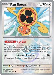Fan Rotom 085/131 Reverse Holo Poke Ball Prismatic Evolutions Pokemon NM by Coolectibles on MYNTED