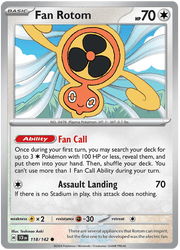 Fan Rotom 118/142 Common | Scarlet & Violet – Stellar Crown by Worth the XP on MYNTED