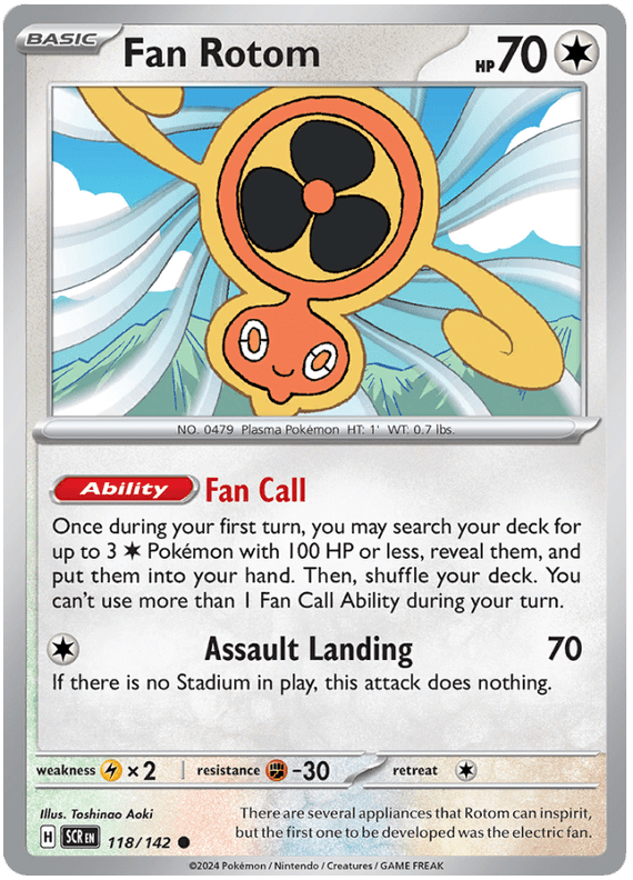 Fan Rotom 118/142 Common | Scarlet & Violet – Stellar Crown by Worth the XP on MYNTED