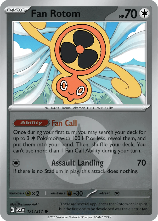 Fan Rotom (Energy Symbol Pattern) Ascended Heroes Common • 171/217 Reverse Holofoil by Shark Pop Culture on MYNTED
