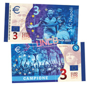 FC Napoli - UEFA 2023 Champion 3 Euro UNCB banknote by UNCB on MYNTED