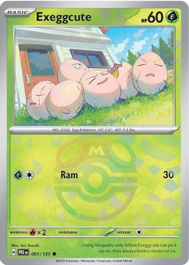 Exeggcute MASTER BALL REVERSE HOLO Prismatic Evolutions 001/131
