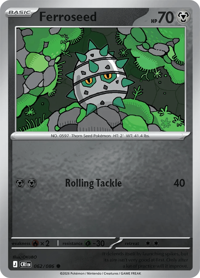Ferroseed 062 Rev Holo - Chaos Rising by PokéPW on MYNTED