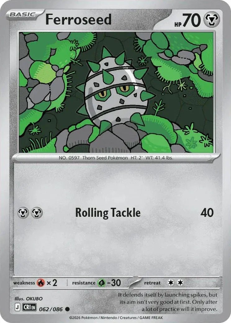 Ferroseed 062/086 · Reverse Holofoil (Chaos Rising) by Meeho Collectz on MYNTED