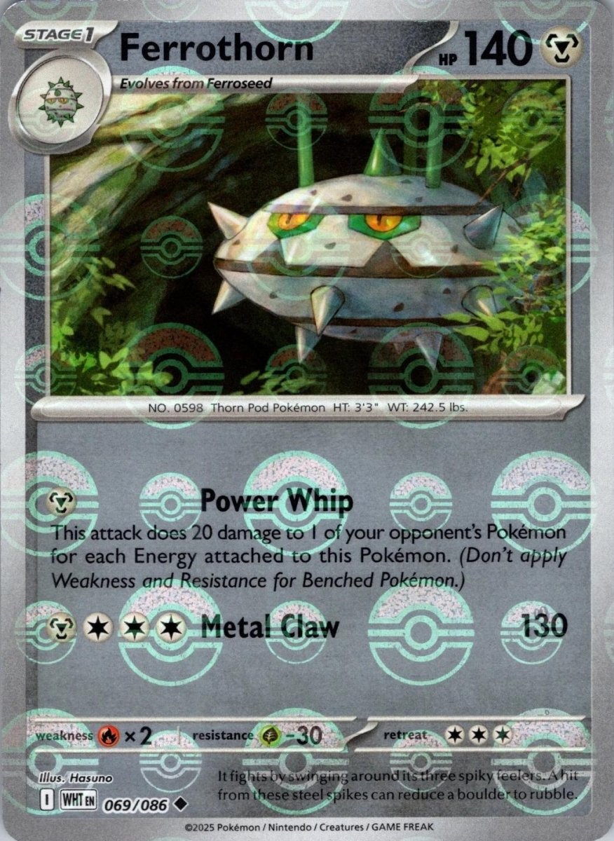 Ferrothorn - 069/086 (Poke Ball Pattern) - SV: White Flare (WHT) by SAFAQATI on MYNTED