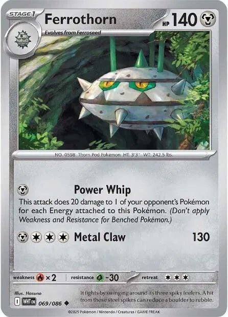 Ferrothorn White Flare Uncommon 069/086 Reverse Holofoil by Fabio’s Black Box on MYNTED