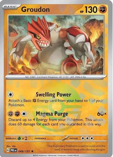 Groudon POKEBALL REVERSE HOLO Prismatic Evolutions 049/131