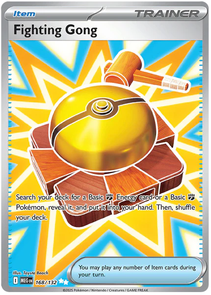 Fighting Gong - 168/132 Pokemon Ultra Rare ME01: Mega Evolution Card NM by Falconloot on MYNTED