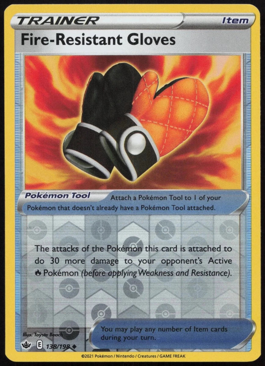 Fire Resistant Gloves [Reverse Holo] 138 Pokemon Chilling Reign by Moe‘s Vault on MYNTED