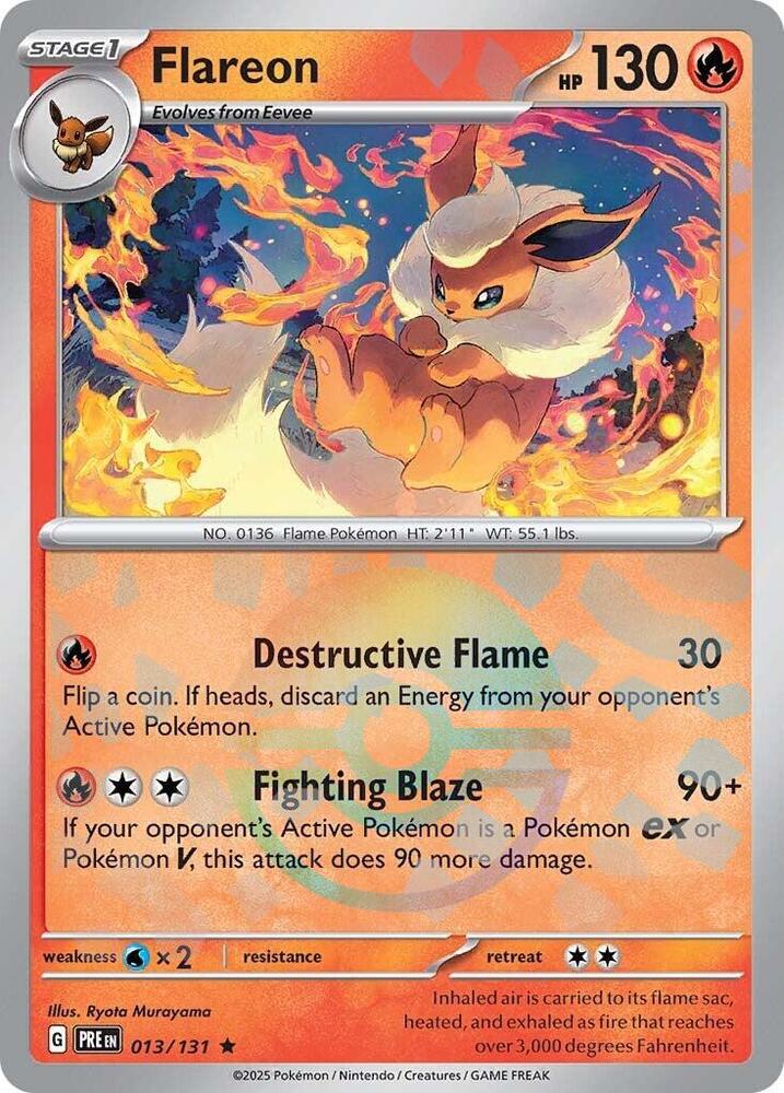 Flareon - 013/131 (Poke Ball Pattern) - SV: Prismatic Evolutions (PRE) by SAFAQATI on MYNTED