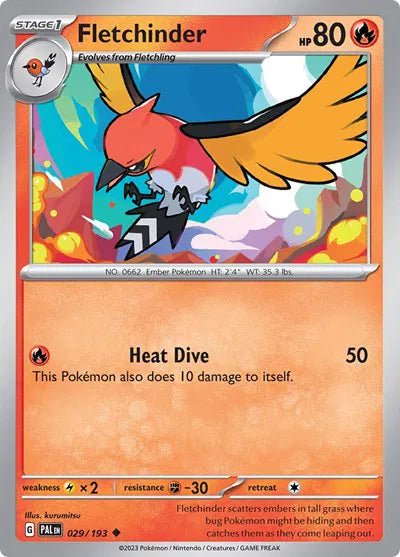Fletchinder 029/193 · Reverse Holofoil (Paldea Evolved) by ISB Collector on MYNTED
