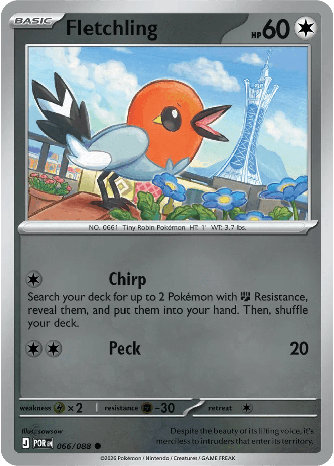 Fletchling 066 Rev Holo - Perfect Order by PokéPW on MYNTED