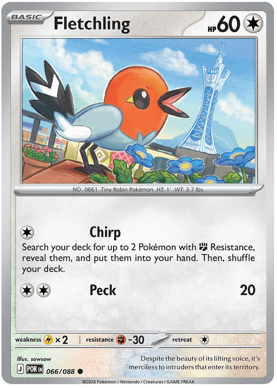 Fletchling 066/088 Common | Mega Evolution – Perfect Order by Worth the XP on MYNTED