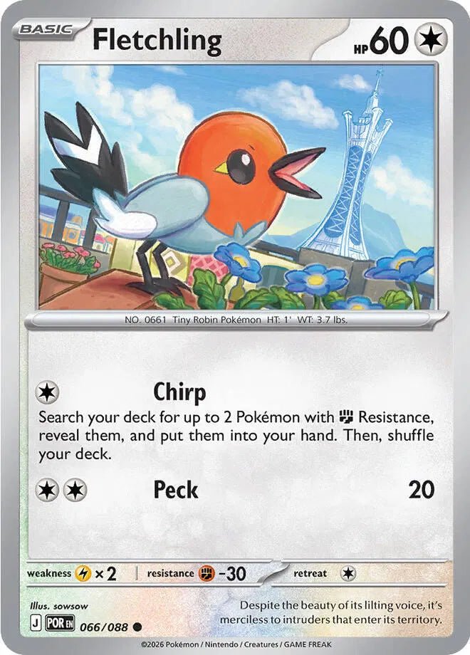 Fletchling Perfect Order Common • 066/088 Normal by Pokezero on MYNTED