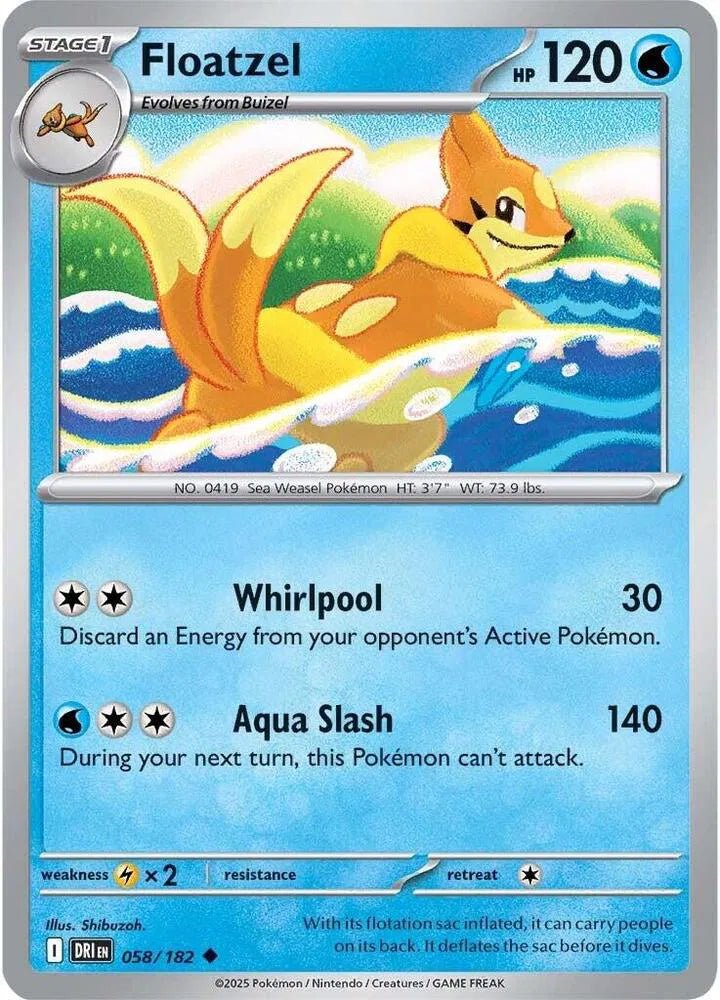 Floatzel Destined Rivals Uncommon 058/182 by The Greatest on MYNTED