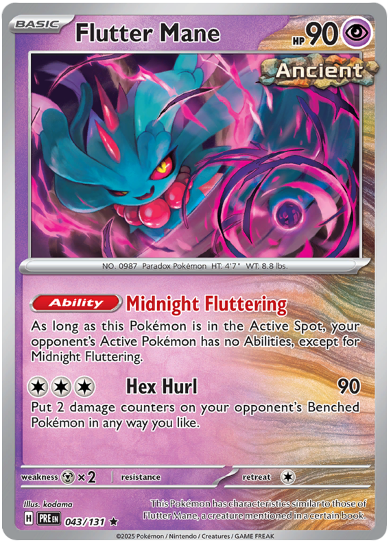 Flutter Mane 043/131 Holo Rare | Scarlet & Violet – Prismatic Evolutions by Worth the XP on MYNTED