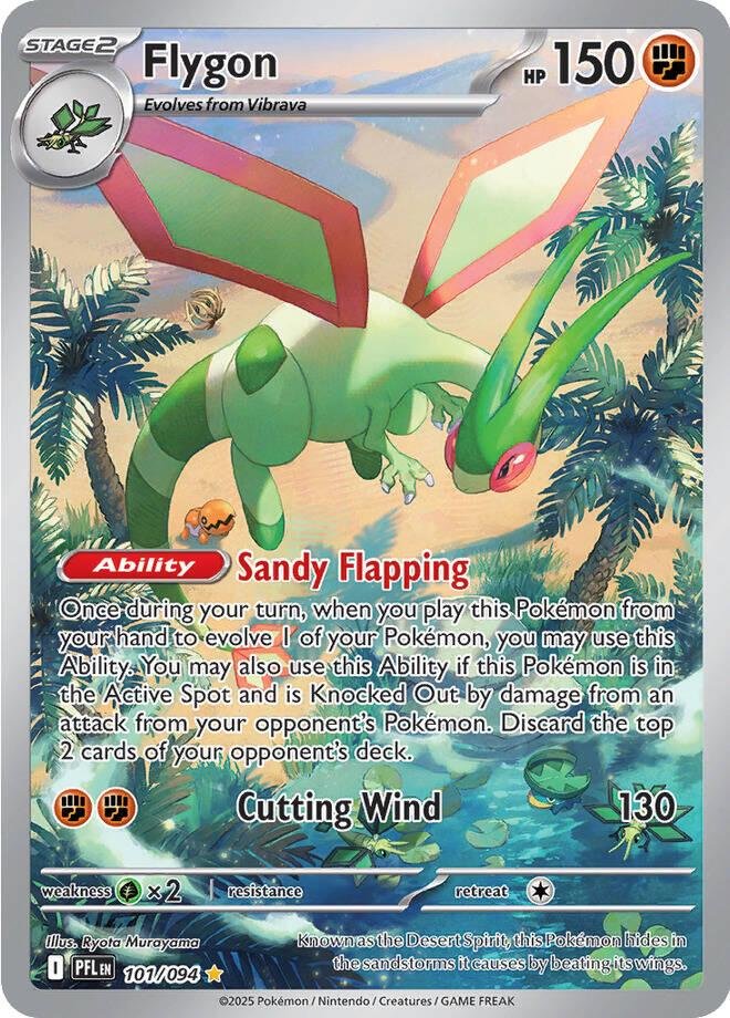 Flygon Full Art Holo Illustration Rare PFL ME02: Phantasmal Flames 101/094 NM by Coolectibles on MYNTED