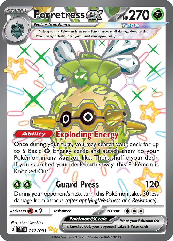 Forretress ex 212/091 Paldean Fates Shiny Ultra Rare by Depoga Arts on MYNTED
