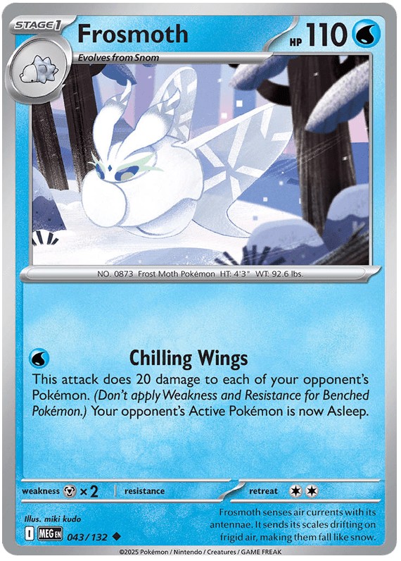 Frosmoth 043/132 Reverse Holo | Mega Evolution by Worth the XP on MYNTED
