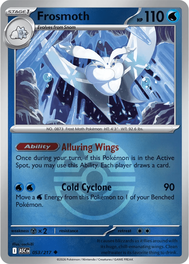 Frosmoth - 053/217 - Reverse Holofil (Friend Ball) by The Archive Stop on MYNTED