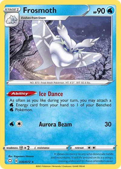 Frosmoth (Holofoil) Shining Fates Rare 030/072 by PokeSource on MYNTED