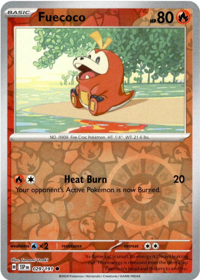 Fuecoco [Reverse Holo] 29 Pokemon Surging Sparks by Moe‘s Vault on MYNTED