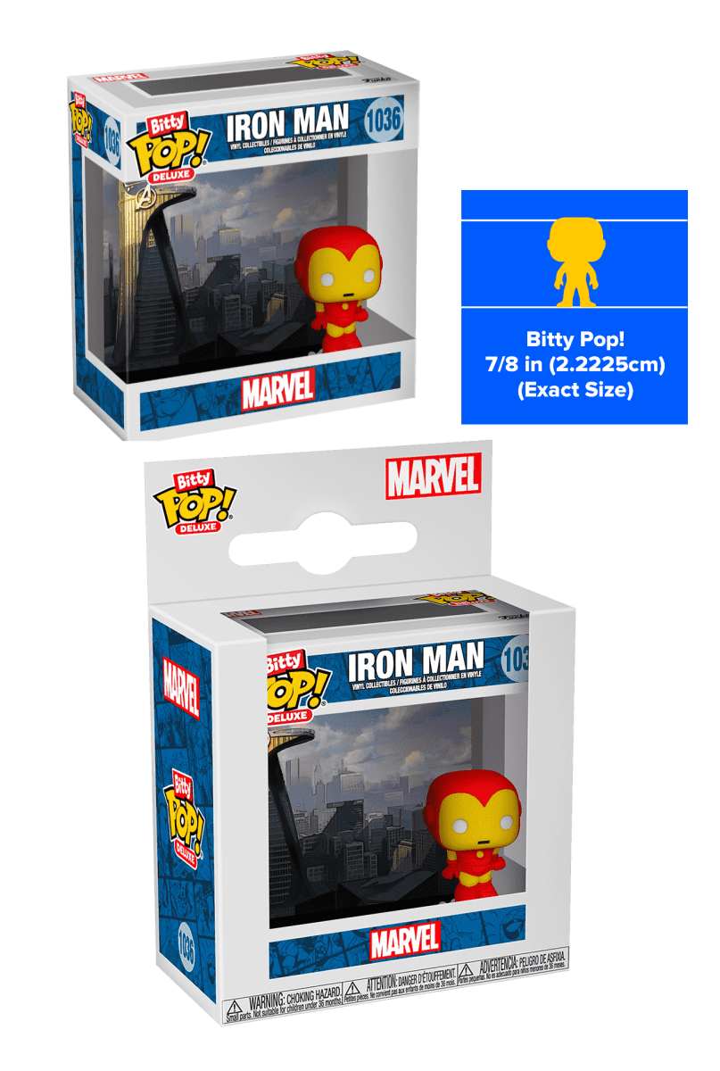 Funko Bitty POP! Deluxe Marvel - Iron Man (Avenger Tower) 1036 (Bitty Sized POP 2.22 cm) by POPs N Collectibles on MYNTED