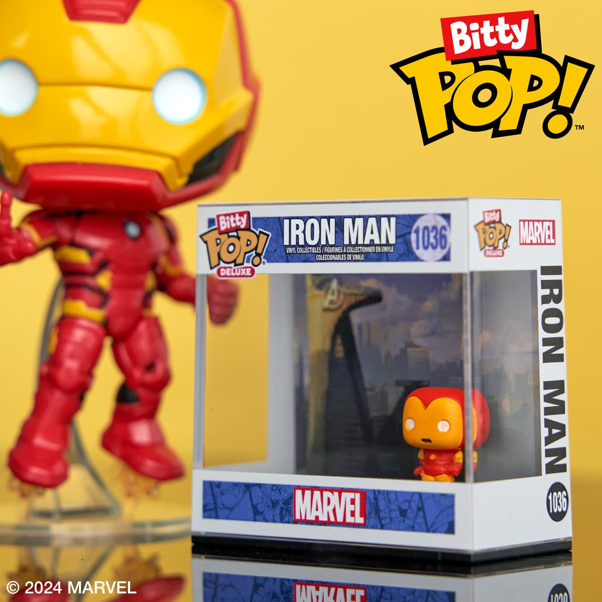 Funko Bitty POP! Deluxe Marvel - Iron Man (Avenger Tower) 1036 (Bitty Sized POP 2.22 cm) by POPs N Collectibles on MYNTED