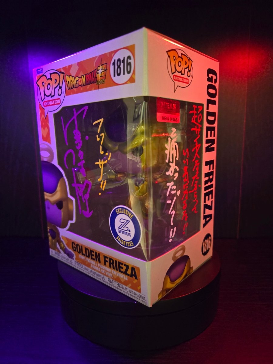 Funko Golden Frieza (Z Games Exclusive) Autographed by JVA Ryūsei Nakao Authenticated by MEAS by Shark Pop Culture on MYNTED