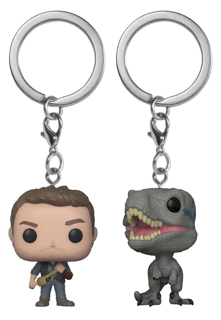 Funko Pocket POP! Jurassic World - Owen & Blue, 2 Pack Keychain by POPs N Collectibles on MYNTED