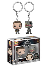 Funko Pocket POP! Jurassic World - Owen & Blue, 2 Pack Keychain by POPs N Collectibles on MYNTED