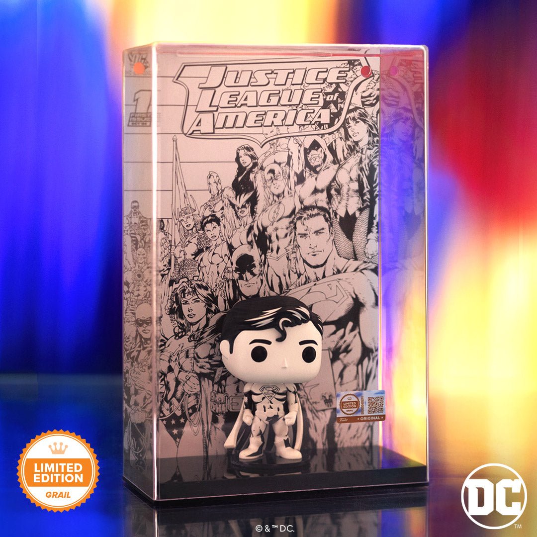 Funko POP! Comic Cover - Justice League of America Superman (Sketched) 19, 750 Pcs Grail Limited Edition Exclusive by POPs N Collectibles on MYNTED