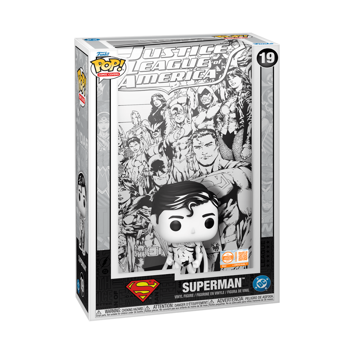 Funko POP! Comic Cover - Justice League of America Superman (Sketched) 19, 750 Pcs Grail Limited Edition Exclusive by POPs N Collectibles on MYNTED