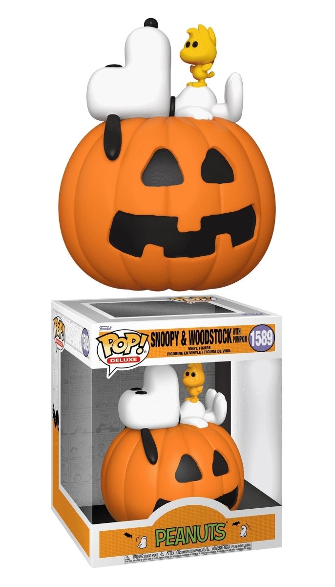 Funko POP! Deluxe Peanuts - Snoopy & Woodstock with Pumpkin 1589, 6 Inch Figure by POPs N Collectibles on MYNTED