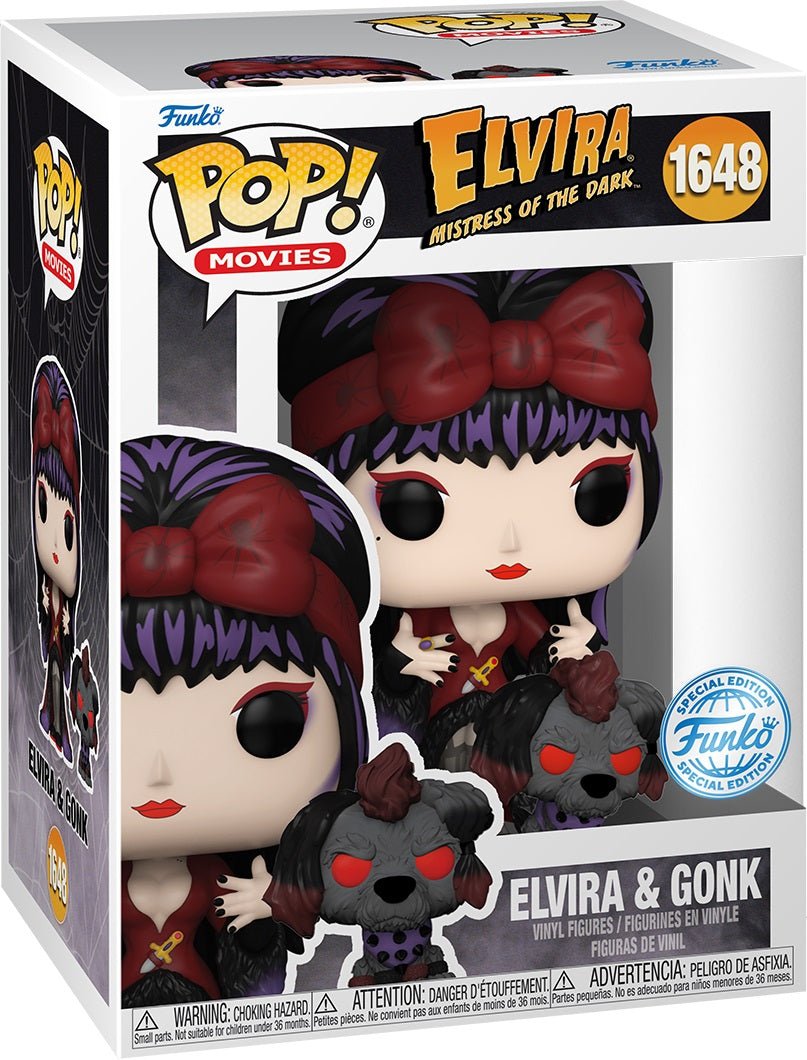 Funko POP! Elvira Mistress of the Dark & Gonk 1648, Special Edition Exclusive by POPs N Collectibles on MYNTED