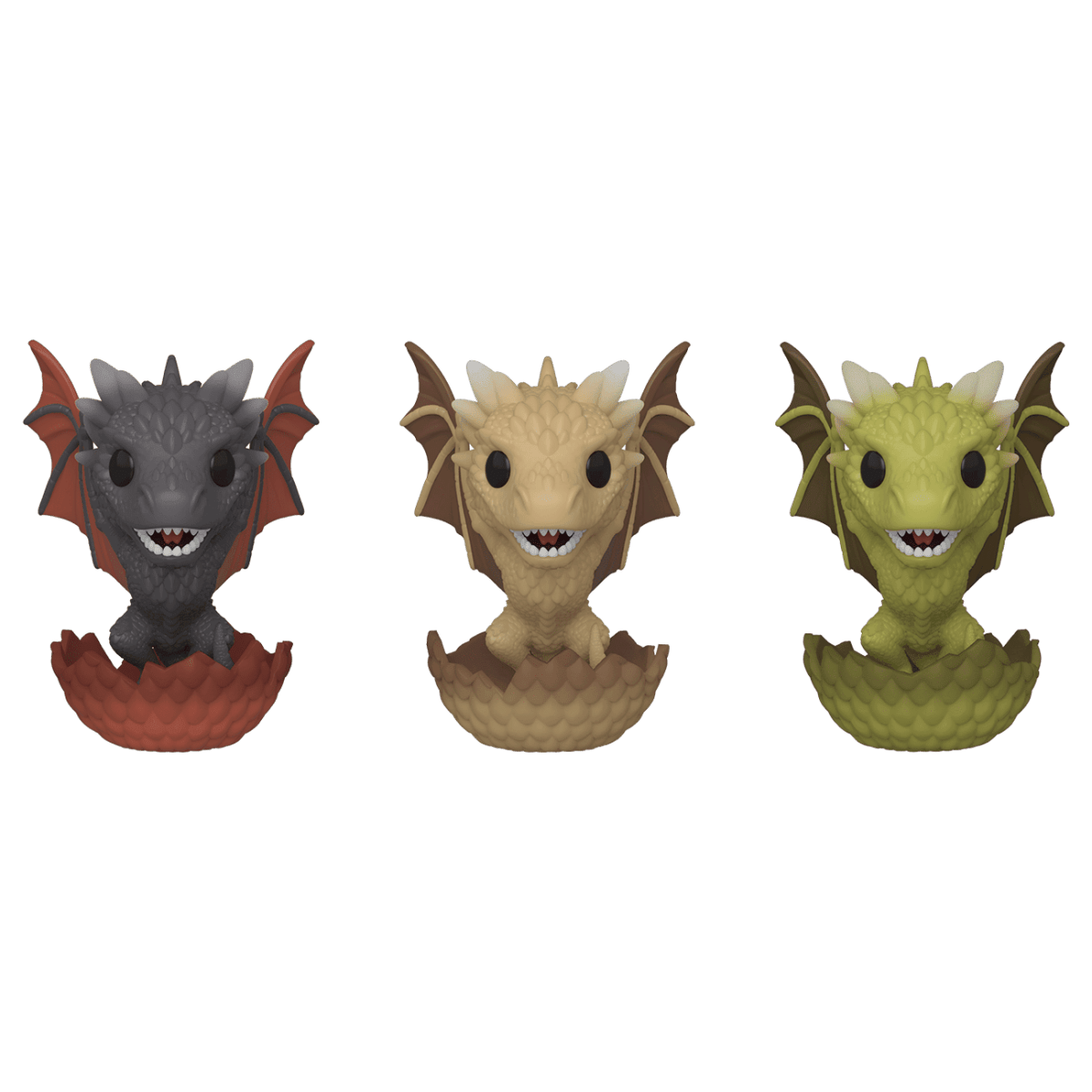 Funko Pop! Game of Thrones - Drogon, Viserion & Rhaegal Hatching 3 - Pack,2020 Spring Convention Shared Exclusive by POPs N Collectibles on MYNTED