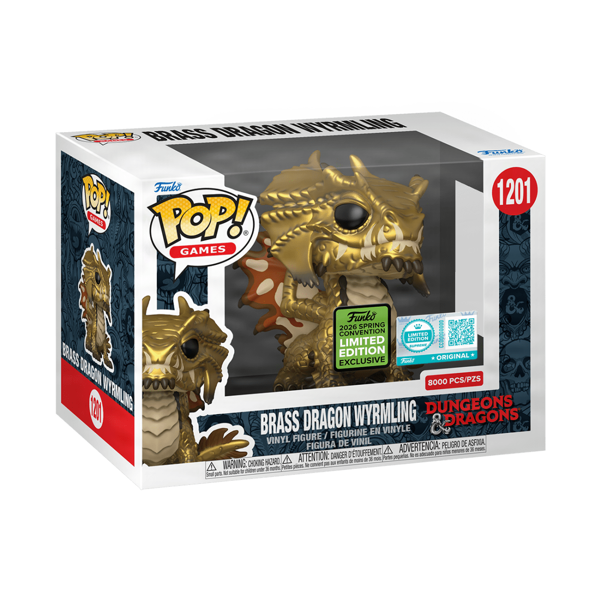 Funko POP! Games: Dungeons & Dragons - Brass Dragon Wyrmling Vinyl Figure LE 8000 Pieces, 1201, 2026 Spring Convention Limited Edition Exclusive by POPs N Collectibles on MYNTED