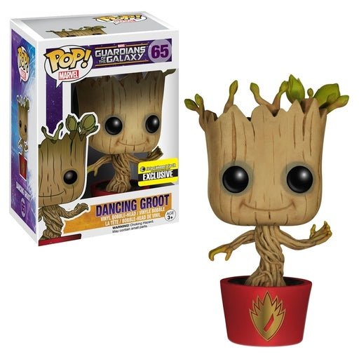 Funko POP! Marvel: Guardians of the Galaxy - Dancing Groot 65, Ravager Logo Entertainment Earth Exclusive by POPs N Collectibles on MYNTED