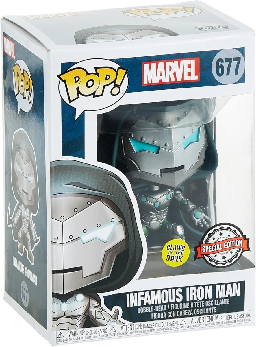 Funko POP! Marvel - Infamous Iron Man (Glow) 677, Special Edition Exclusive by POPs N Collectibles on MYNTED