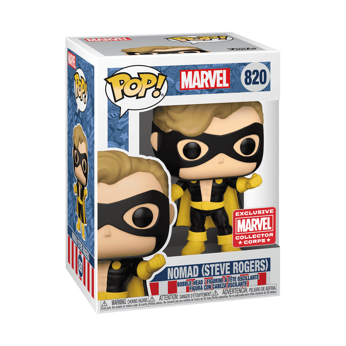 Funko Pop! Marvel: Nomad (Steve Rogers) 820, Collector Corps Exclusive by POPs N Collectibles on MYNTED
