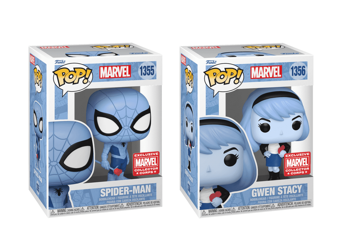 Funko POP! Marvel: SpiderMan Blue - Spider - Man & Gwen Stacy Bundle, Collector Corps Exclusive by POPs N Collectibles on MYNTED