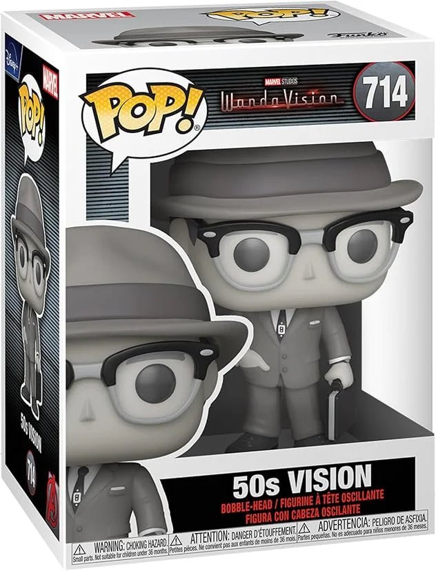 FUNKO POP!: Marvel - WandaVision - Vision 50s (B&W) (Styles May Vary) by Speedy Comics on MYNTED
