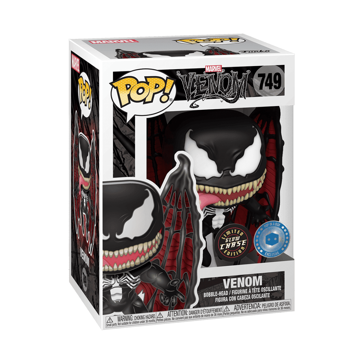 Funko POP! Marvel - Winged Venom (Chase Glow) 749, POP in a Box Exclusive by POPs N Collectibles on MYNTED