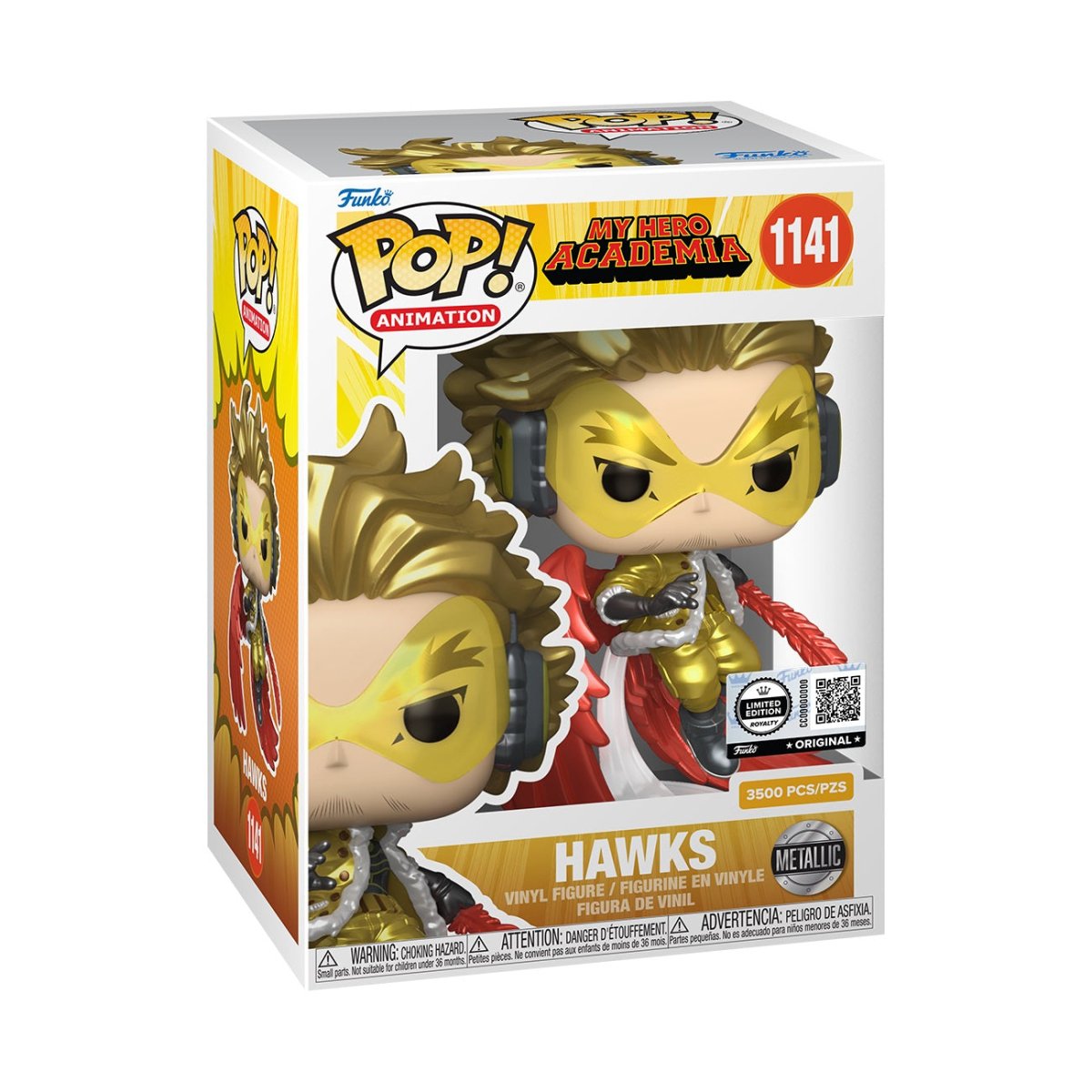 Funko POP! MHA - Hawks (Metallic) 1141, 3500 Pcs Royalty Limited Edition Exclusive by POPs N Collectibles on MYNTED