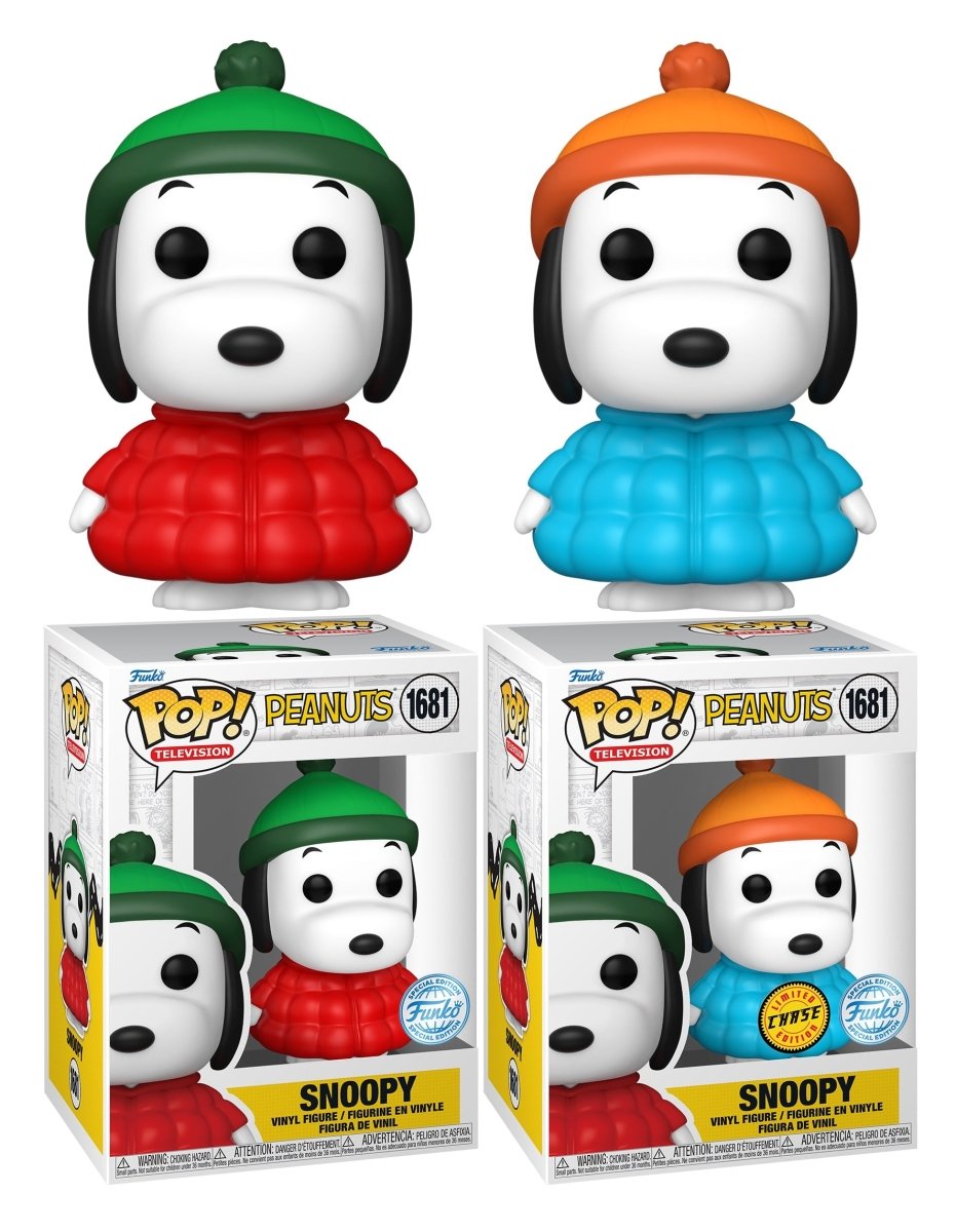 Funko POP! Peanuts - Snoopy in Puffer Jacket 1681 (Chase Bundle), Special Edition Exclusive by POPs N Collectibles on MYNTED