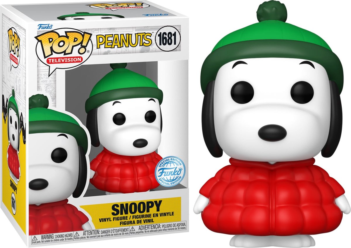 Funko POP! Peanuts - Snoopy in Puffer Jacket 1681 (Chase Bundle), Special Edition Exclusive by POPs N Collectibles on MYNTED