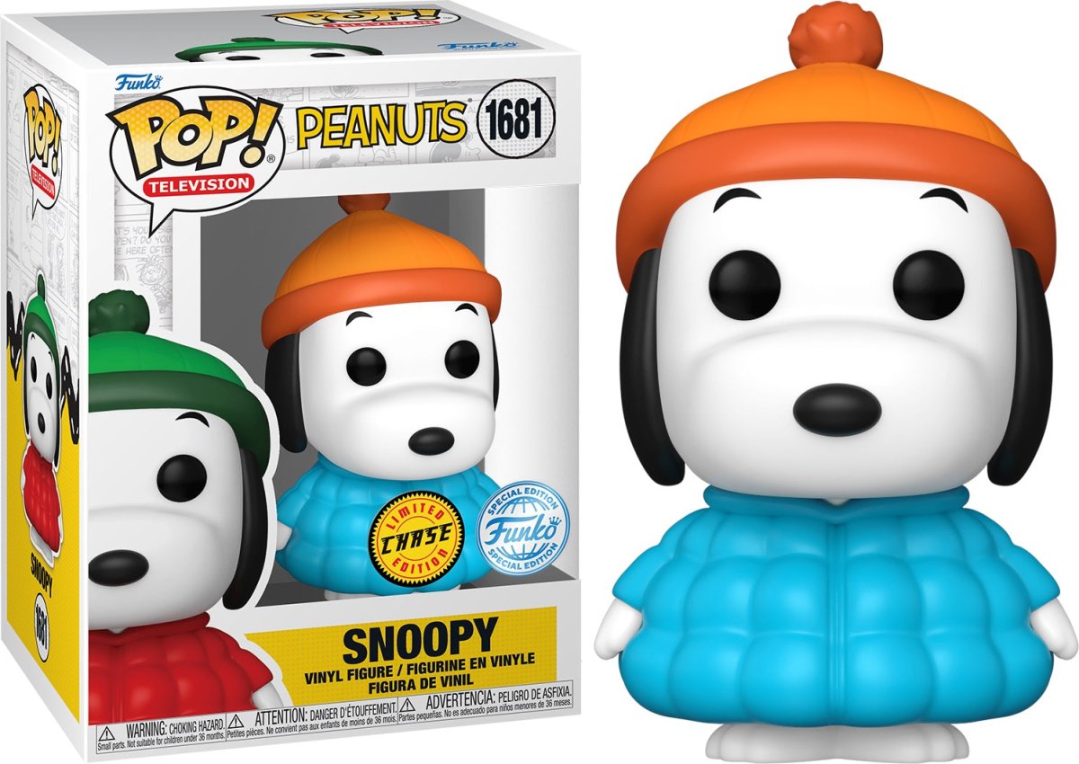 Funko POP! Peanuts - Snoopy in Puffer Jacket 1681 (Chase Bundle), Special Edition Exclusive by POPs N Collectibles on MYNTED