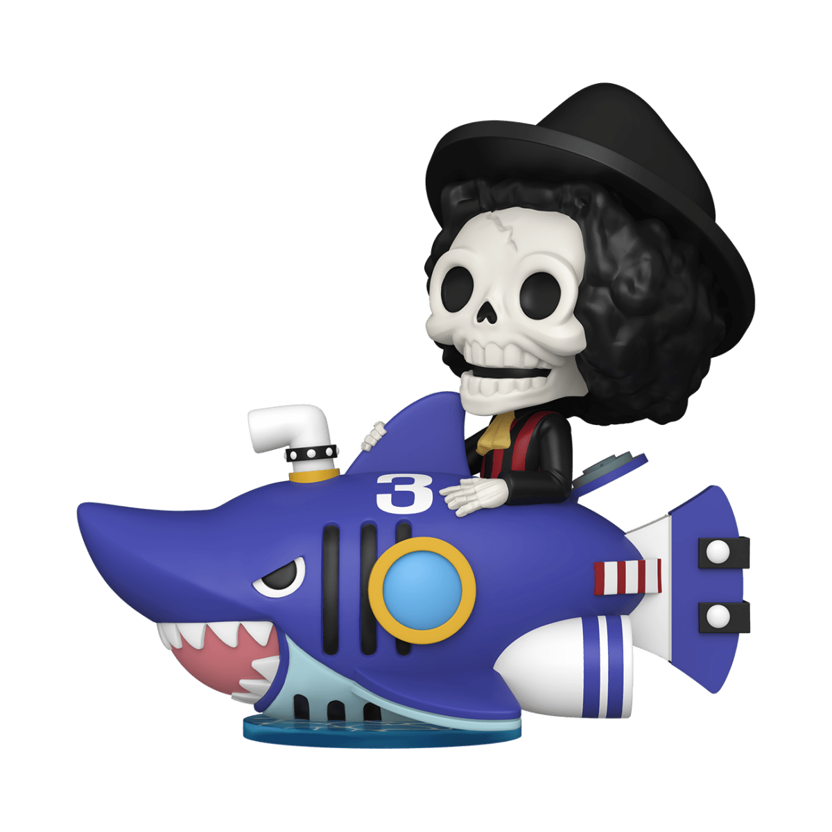 Funko POP! Rides One Piece - Brook with Shark Submerge 141, 2025 Fall Convention Shared Exclusive by POPs N Collectibles on MYNTED
